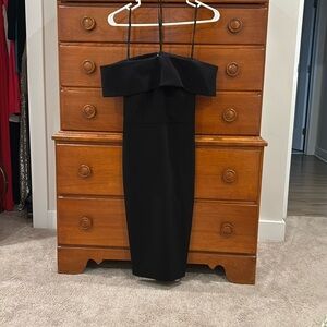 Calvin Klein size 2 off the shoulder midi dress fold over top
